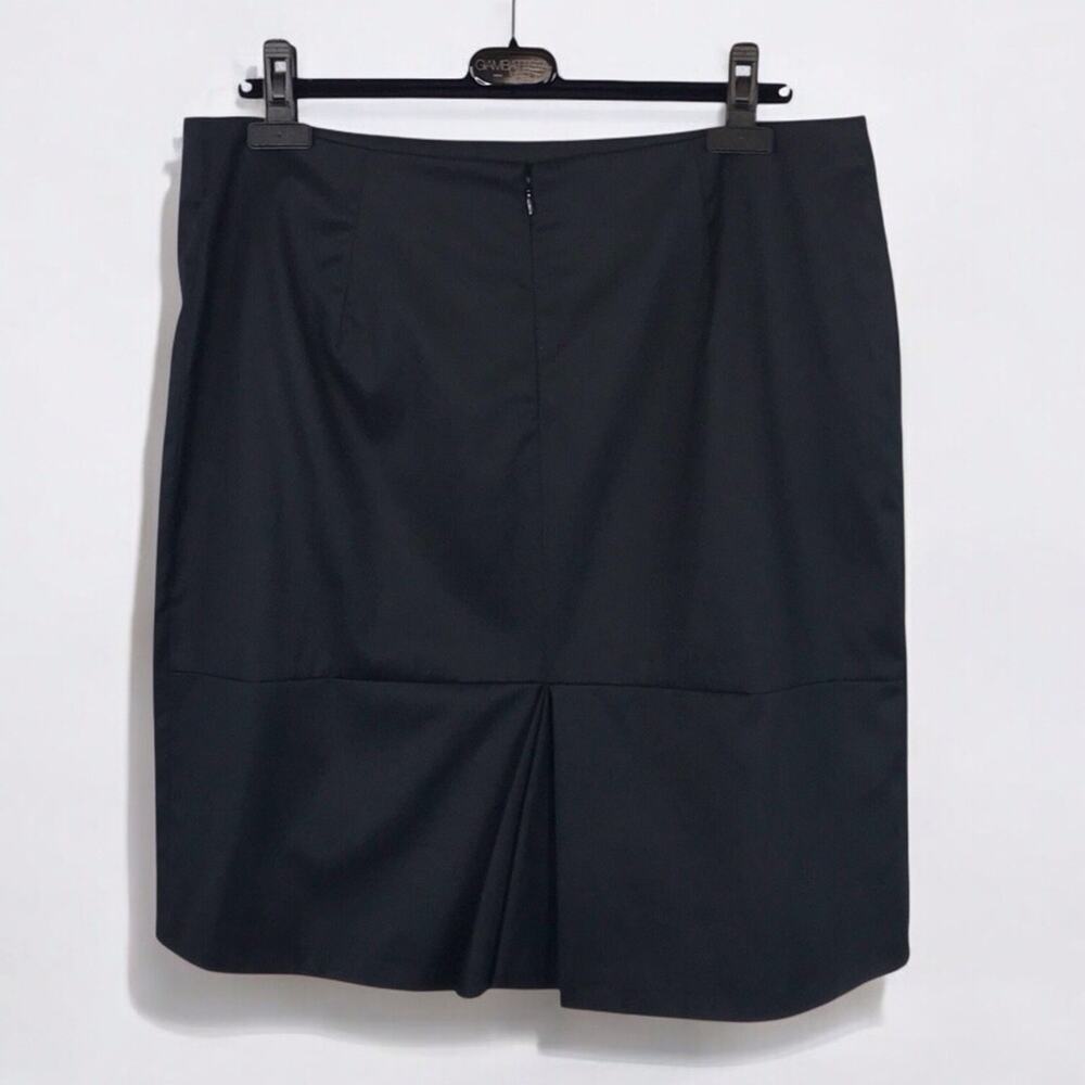 Akris NWT Black Skirt Pencil Ruffle Knee Length $695 Retail